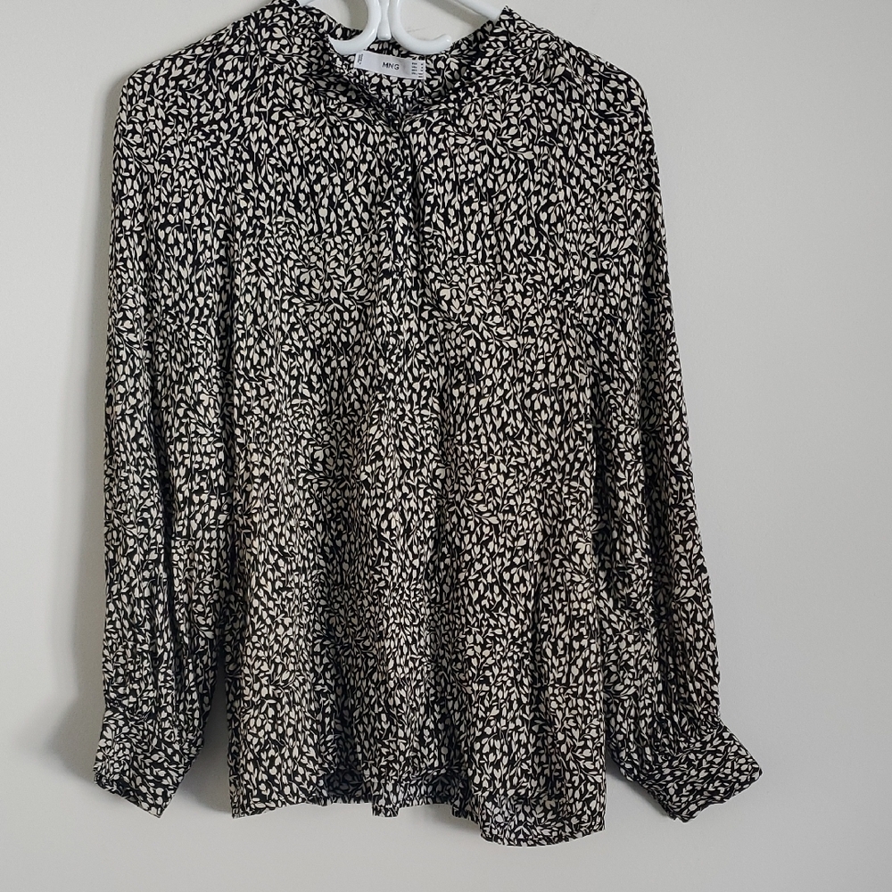 Mango Flowy Flower Patterned Blouse